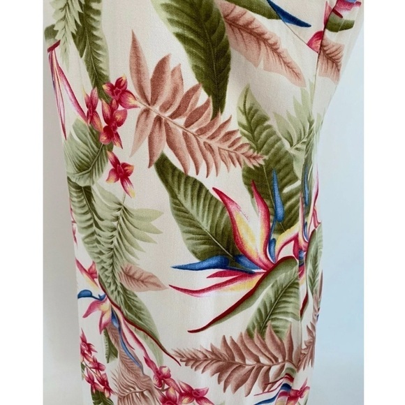 La Cabana Hawaiian Floral Sleeveless Midi Dress M - Picture 3 of 7